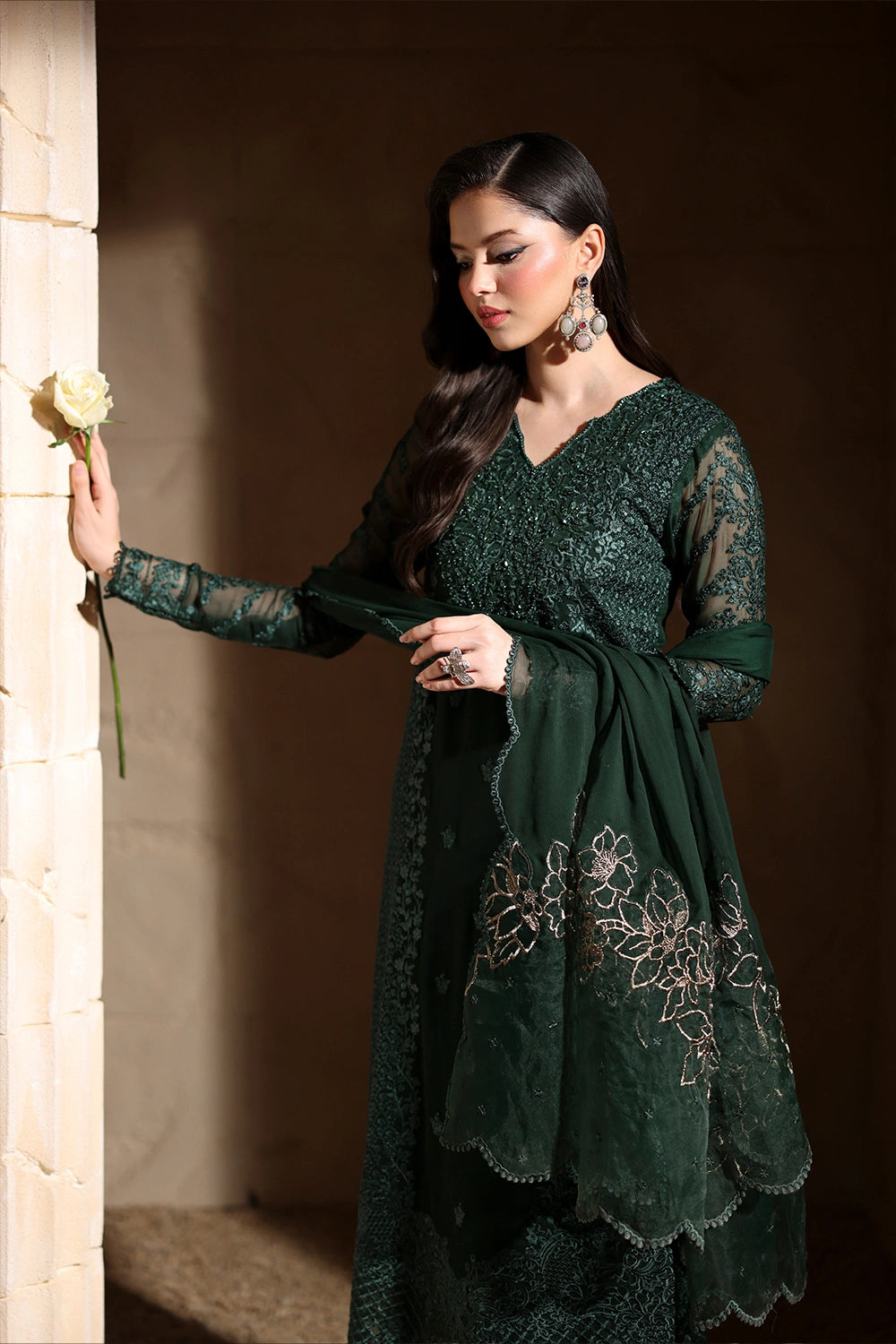 Azure | Luxe Formals | Emeraude - Formal Dress - available at Maria Faisal in UK and USA.