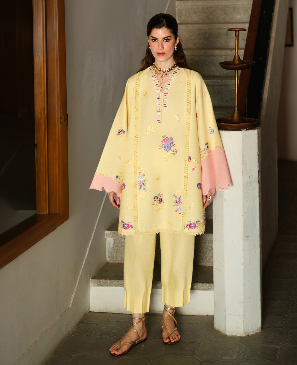 Republic Womenswear | Neonma Essential Pret 26 |Candy Loom - Luxury Dress - available at Maria Faisal in UK and USA.