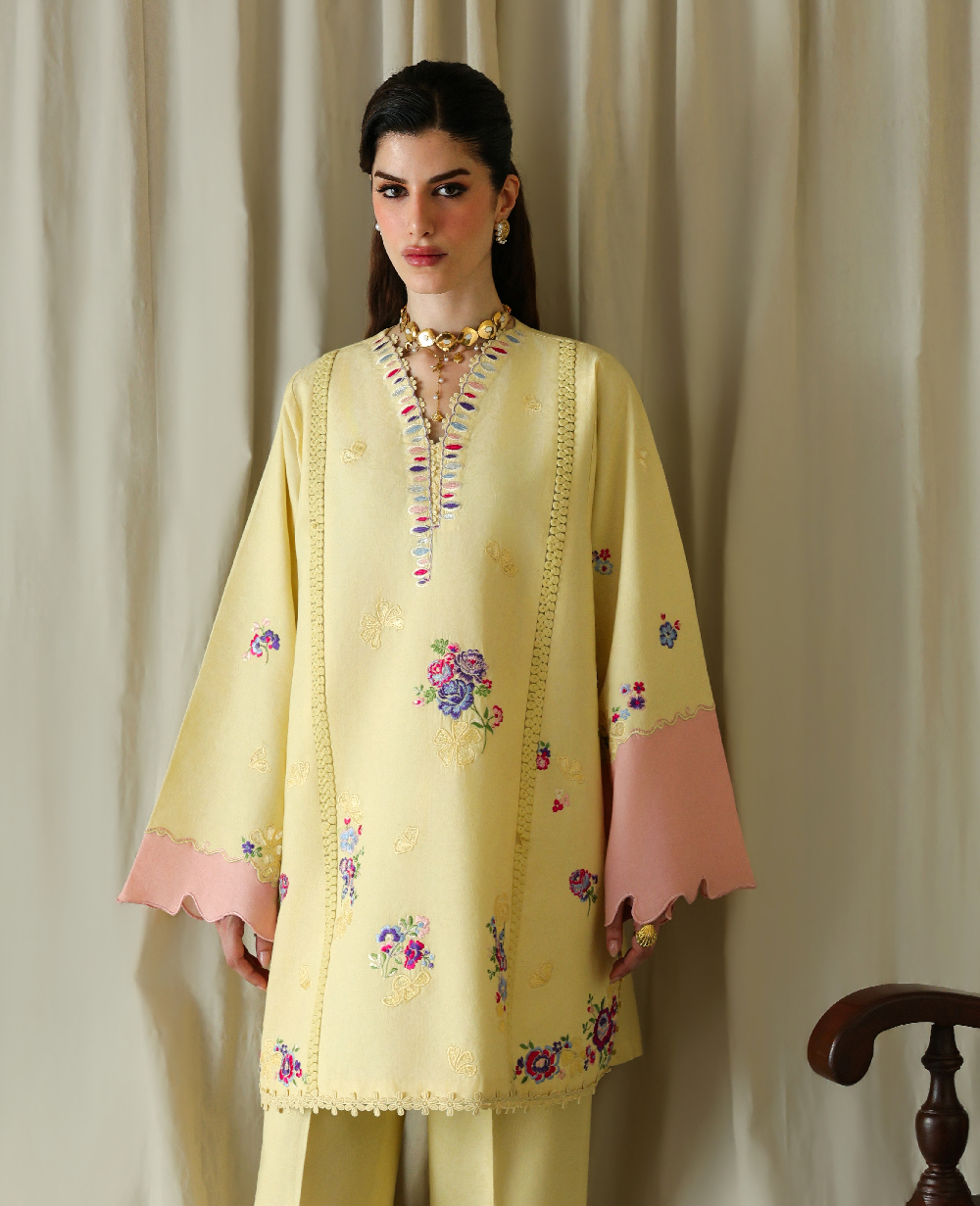 Republic Womenswear | Neonma Essential Pret 26 |Candy Loom - Luxury Dress - available at Maria Faisal in UK and USA.