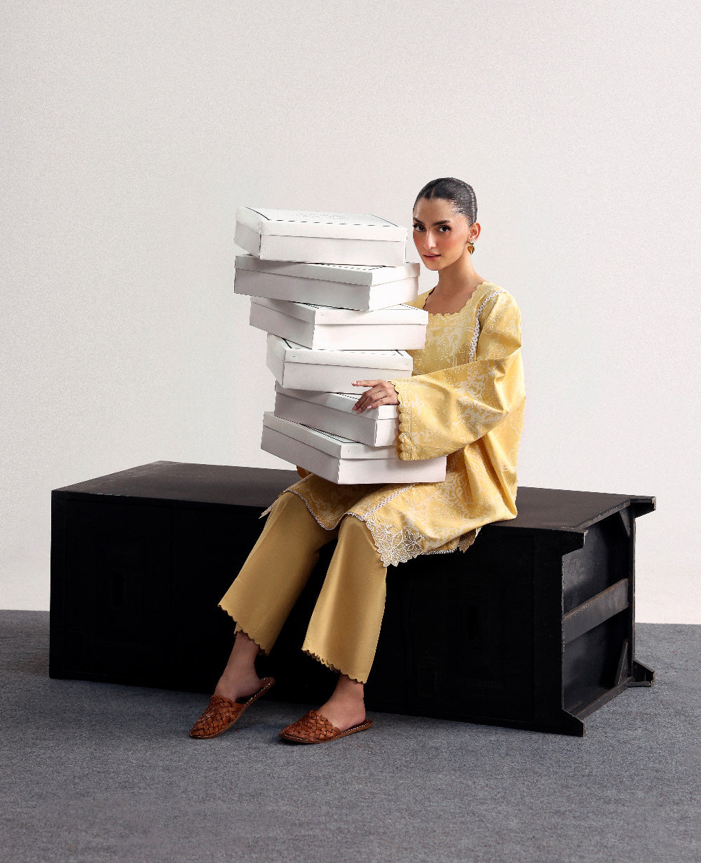 Republic Womenswear | Essentials Pre Fall | Aurela - Casual Dress - available at Maria Faisal in UK and USA.