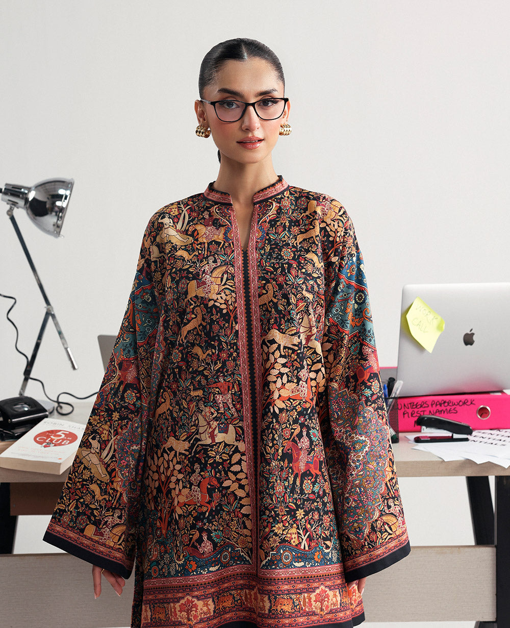 Republic Womenswear | Essentials Pre Fall | Noir - Casual Dress - available at Maria Faisal in UK and USA.