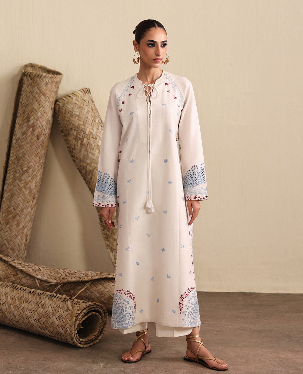 Republic Womenswear | Neoma Essential Basic Pret 26 | Evanthe - Casual Dress - available at Maria Faisal in UK and USA.