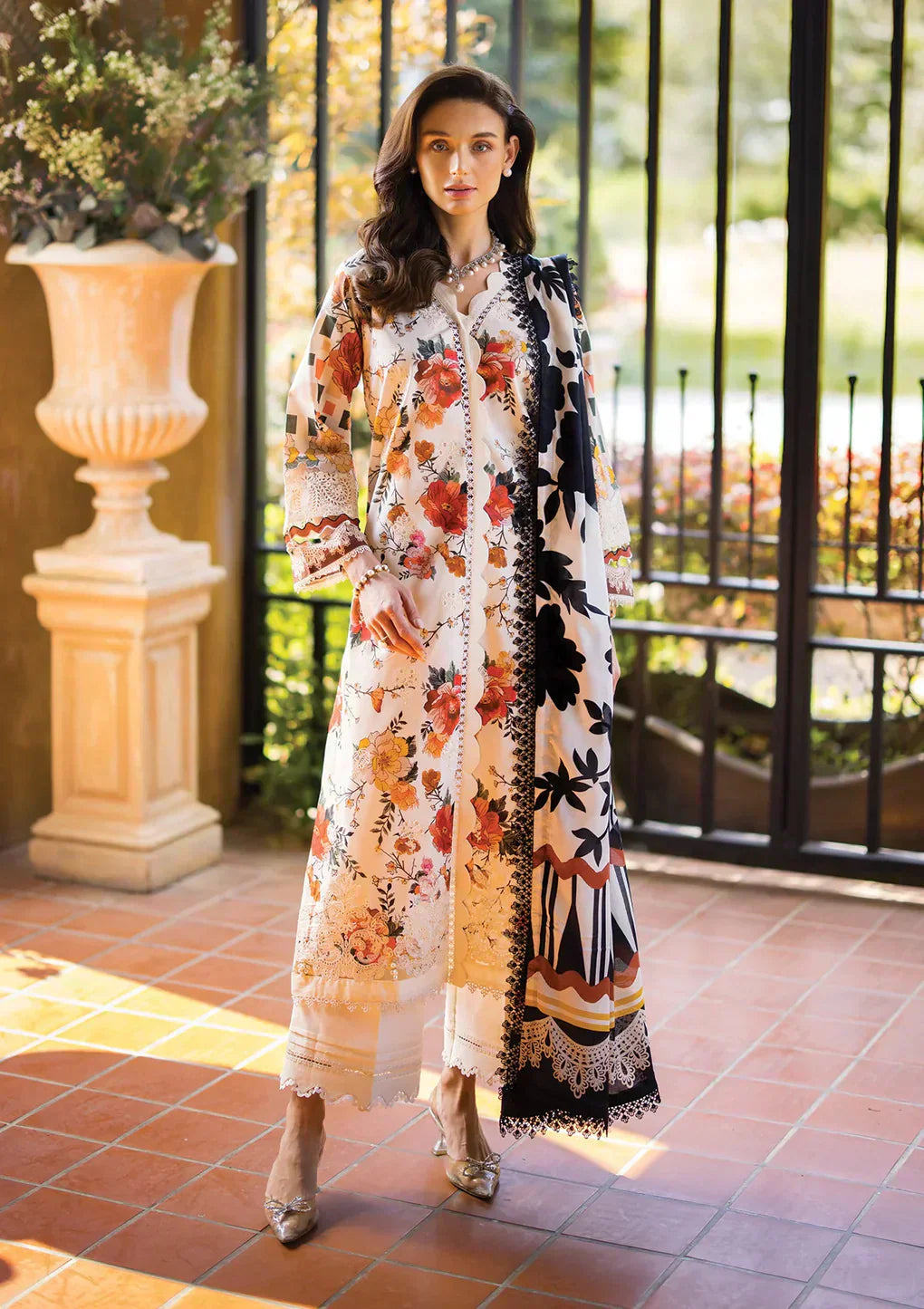 Elaf Premium | Print Chikankari 24 | ECT-02A MELROSE - Ladies Clothes - Maria Faisal