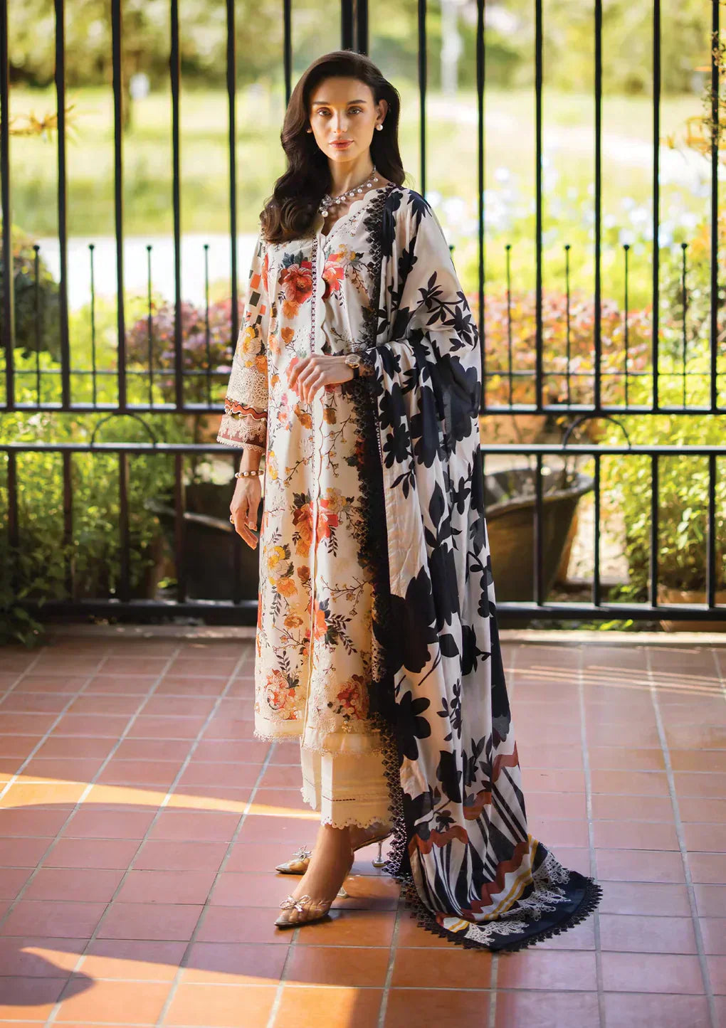 Elaf Premium | Print Chikankari 24 | ECT-02A MELROSE - Ladies Clothes - Maria Faisal