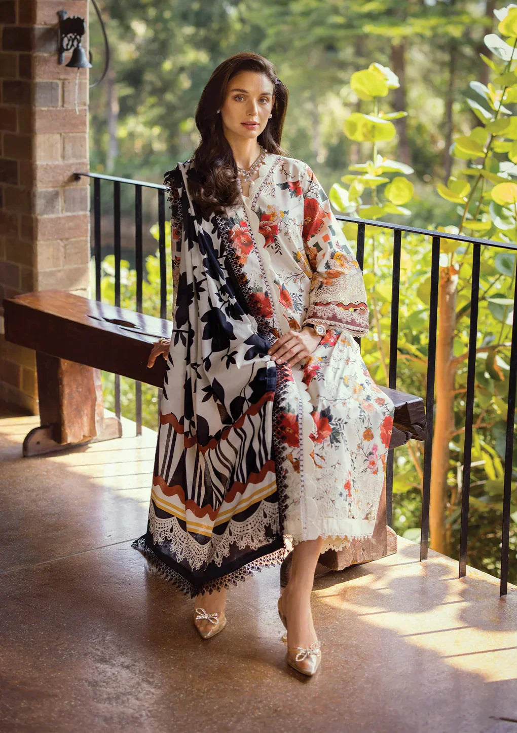 Elaf Premium | Print Chikankari 24 | ECT-02A MELROSE - Ladies Clothes - Maria Faisal