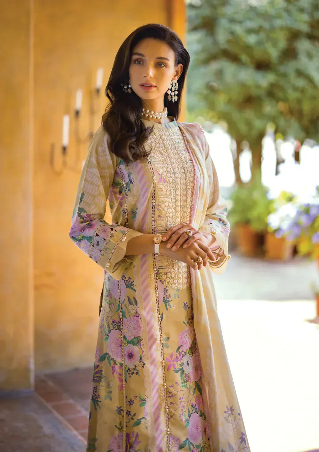 Elaf Premium | Print Chikankari 24 | ECT-04A TWINKLE - Ladies Clothes - Maria Faisal