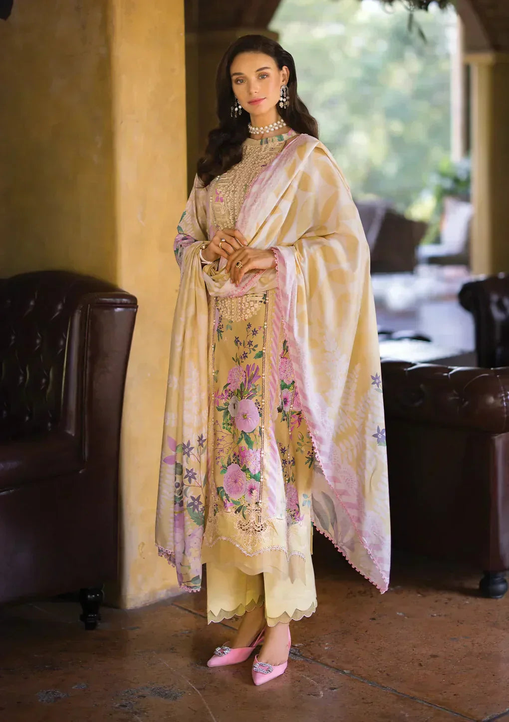 Elaf Premium | Print Chikankari 24 | ECT-04A TWINKLE - Ladies Clothes - Maria Faisal
