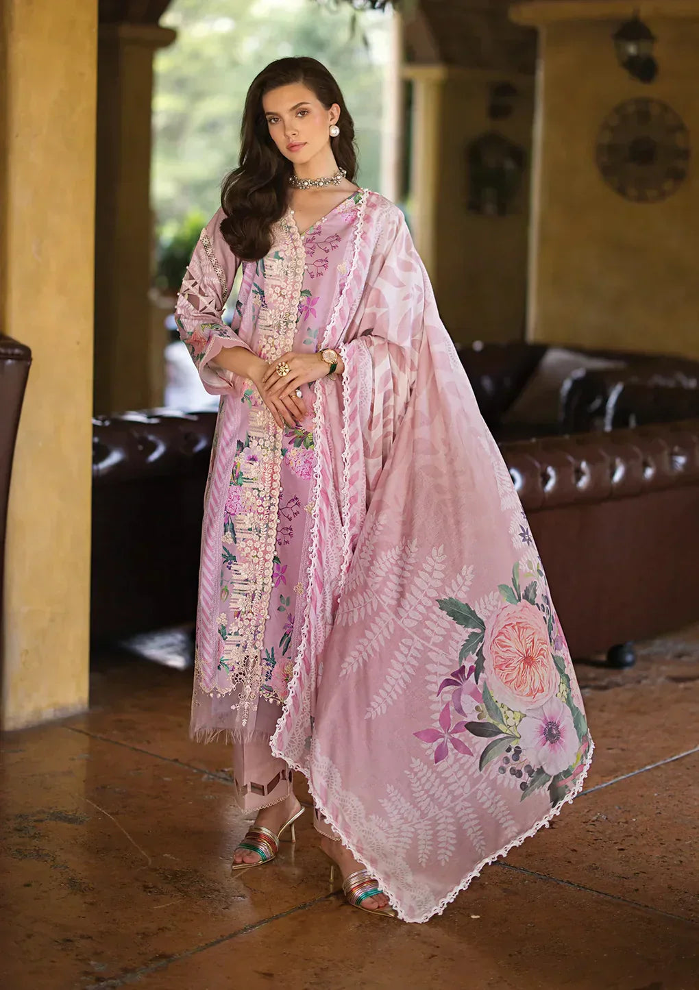 Elaf Premium | Print Chikankari 24 | ECT-04B DELPHINE - Ladies Clothes - Maria Faisal