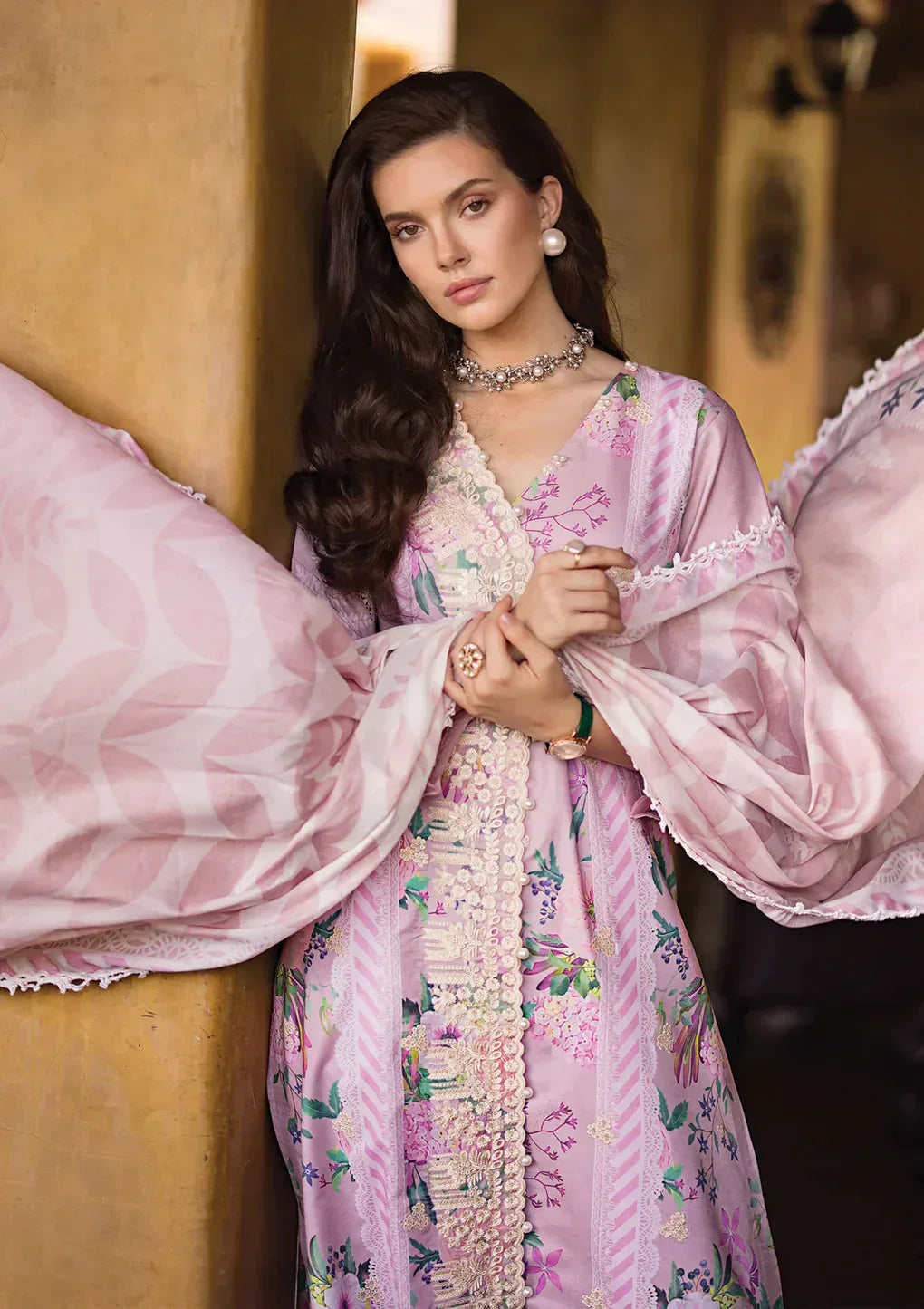 Elaf Premium | Print Chikankari 24 | ECT-04B DELPHINE - Ladies Clothes - Maria Faisal