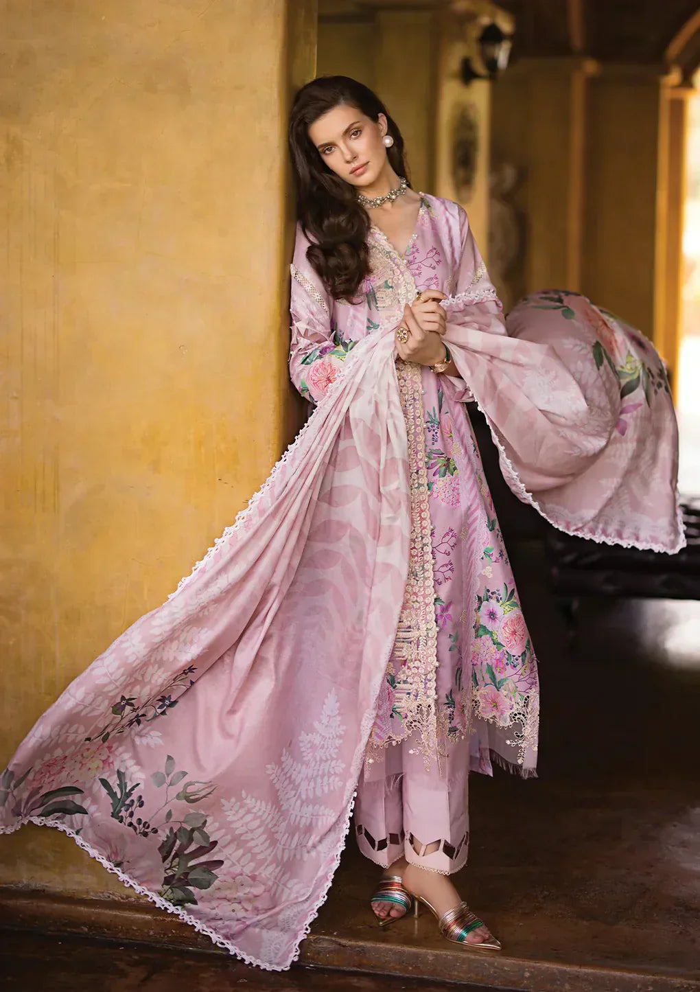 Elaf Premium | Print Chikankari 24 | ECT-04B DELPHINE - Ladies Clothes - Maria Faisal