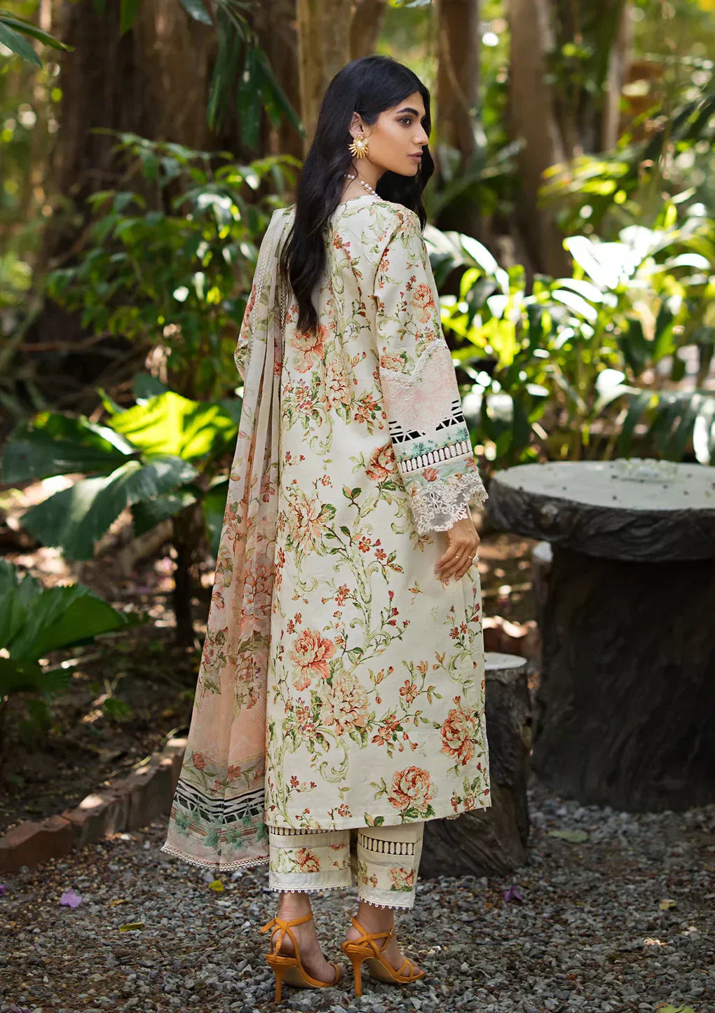 Elaf Premium | Signature Embroidered Lawn 24 | ESL-03A ANGELS BREATH - Ladies Clothes - Maria Faisal