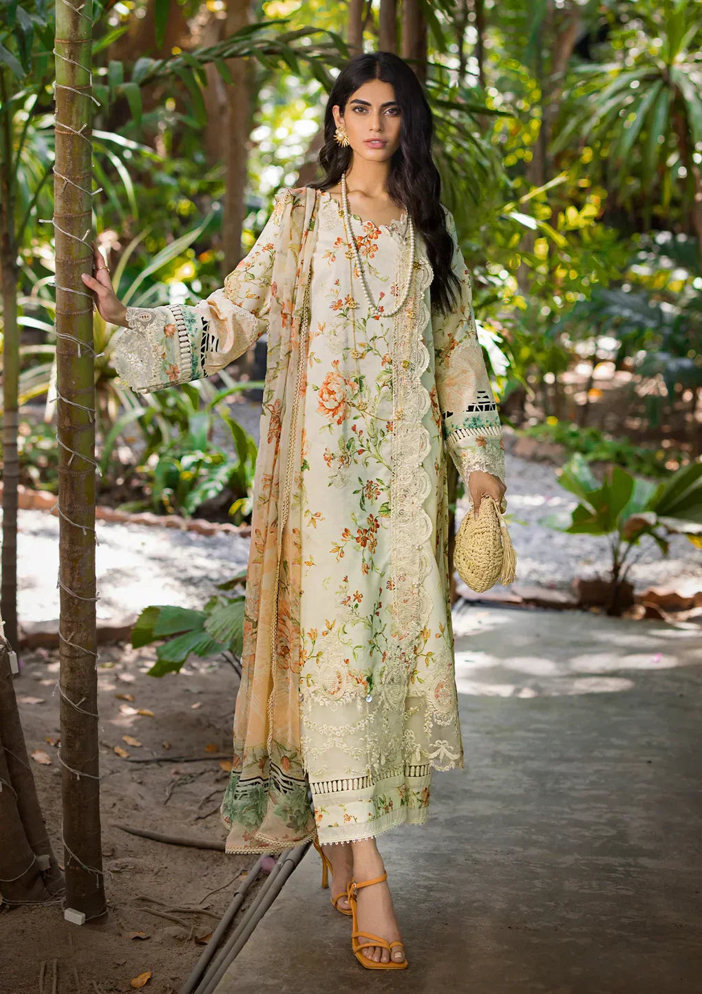 Elaf Premium | Signature Embroidered Lawn 24 | ESL-03A ANGELS BREATH - Ladies Clothes - Maria Faisal