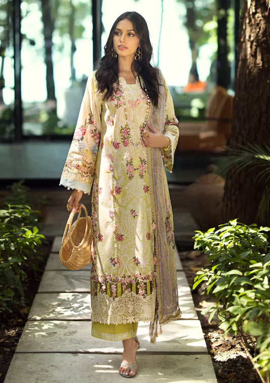 Elaf Premium | Signature Embroidered Lawn 24 | ESL-02A PIXIE DUST - Ladies Clothes - Maria Faisal