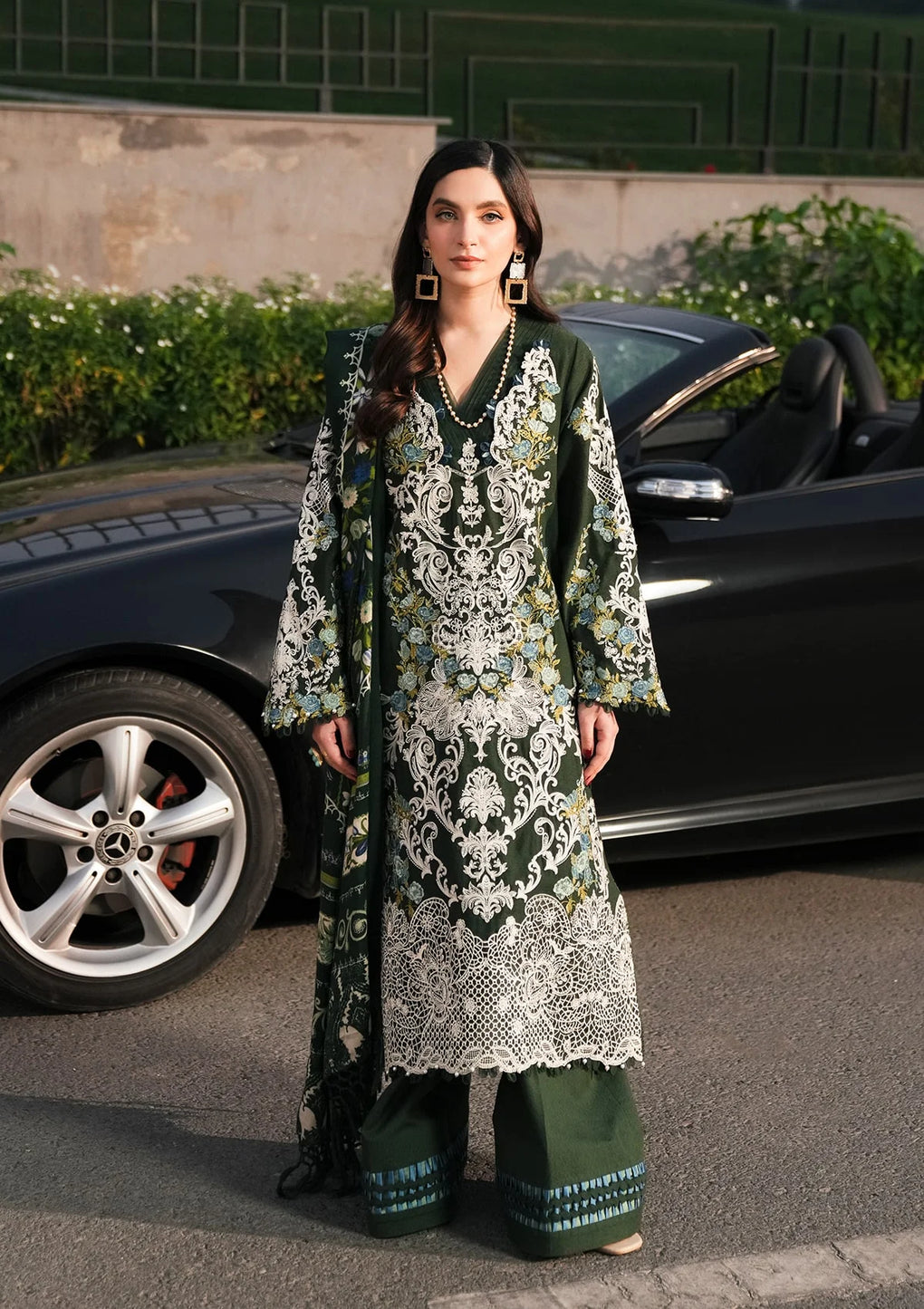 Elaf Premium | Winter Pashmina Shawl Collection | EPW-6A Endless Devotion - Designer Dress with Intricate embroidery and embellishments. Shop elegent wedding dress at Maria Faisal.