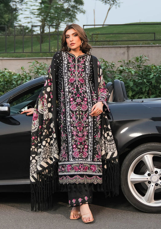 Elaf Premium | Winter Pashmina Shawl Collection | EPW-8B Boundless Dreams - Designer Dress with Intricate embroidery and embellishments. Shop elegent wedding dress at Maria Faisal.