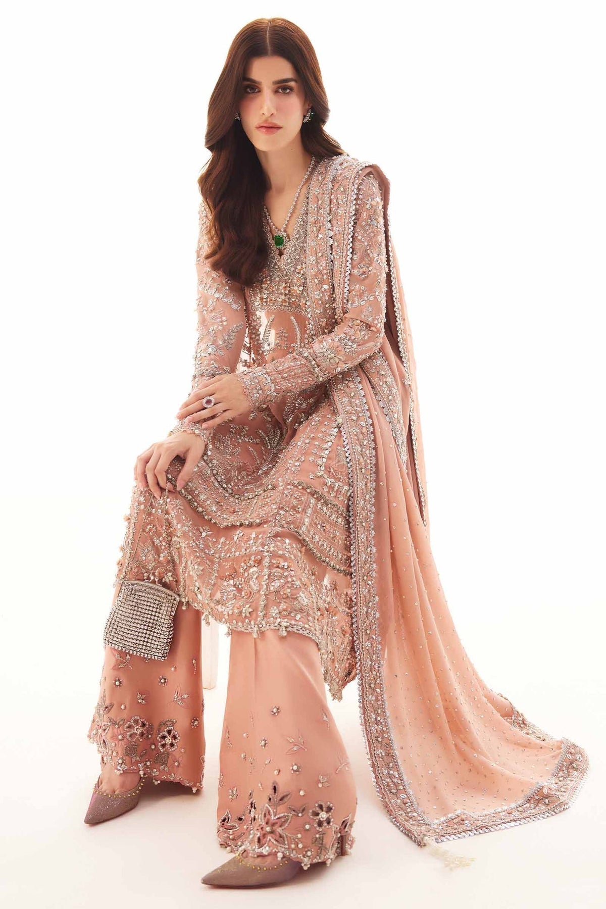 Elan | Elitarie Wedding Formals | ROSÃA (EP-21213) - Designer Dress with Intricate embroidery and embellishments. Shop elegent wedding dress at Maria Faisal.
