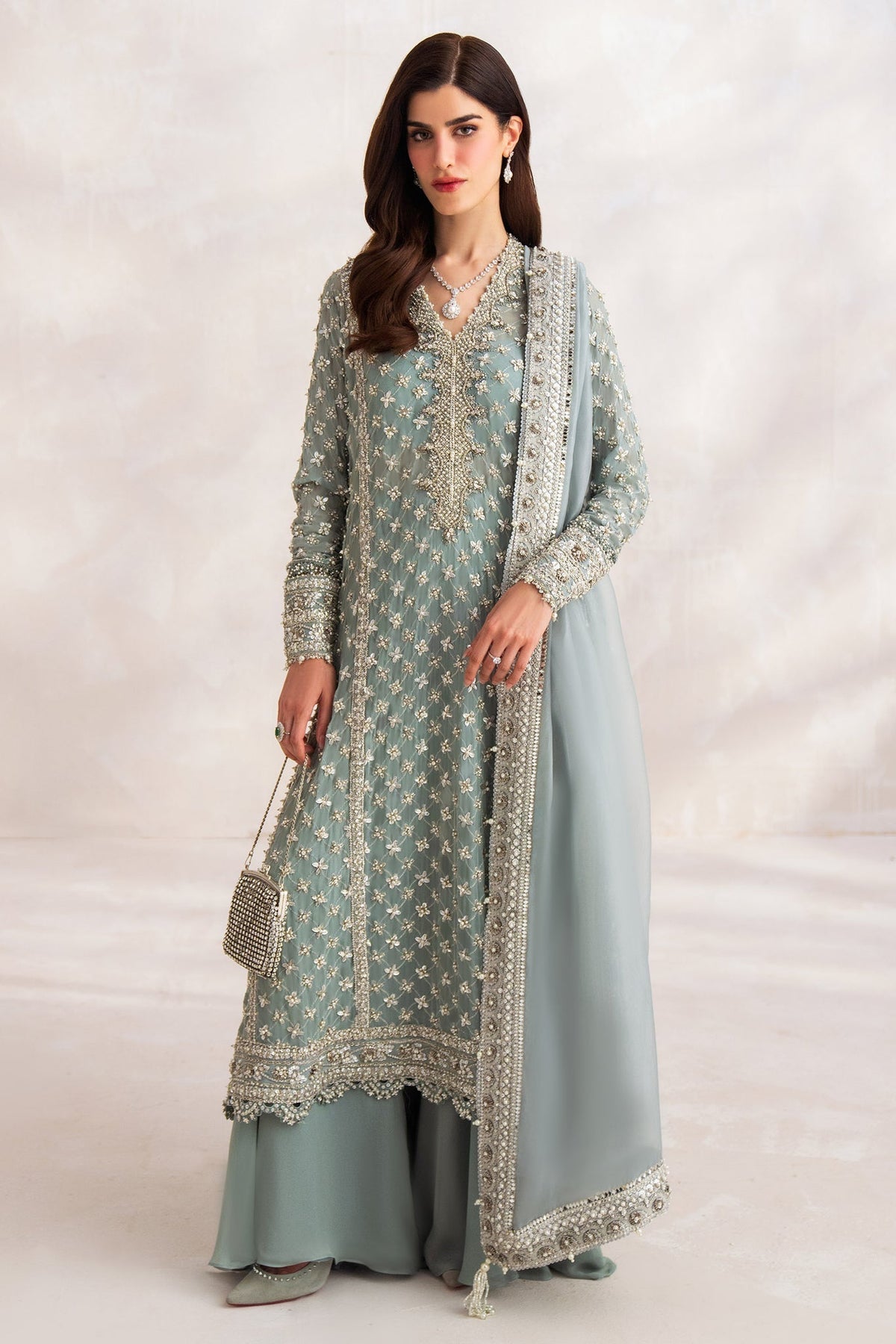 Elan | Elitarie Wedding Formals | CÃLESTINE (EP-21214) - Designer Dress with Intricate embroidery and embellishments. Shop elegent wedding dress at Maria Faisal.
