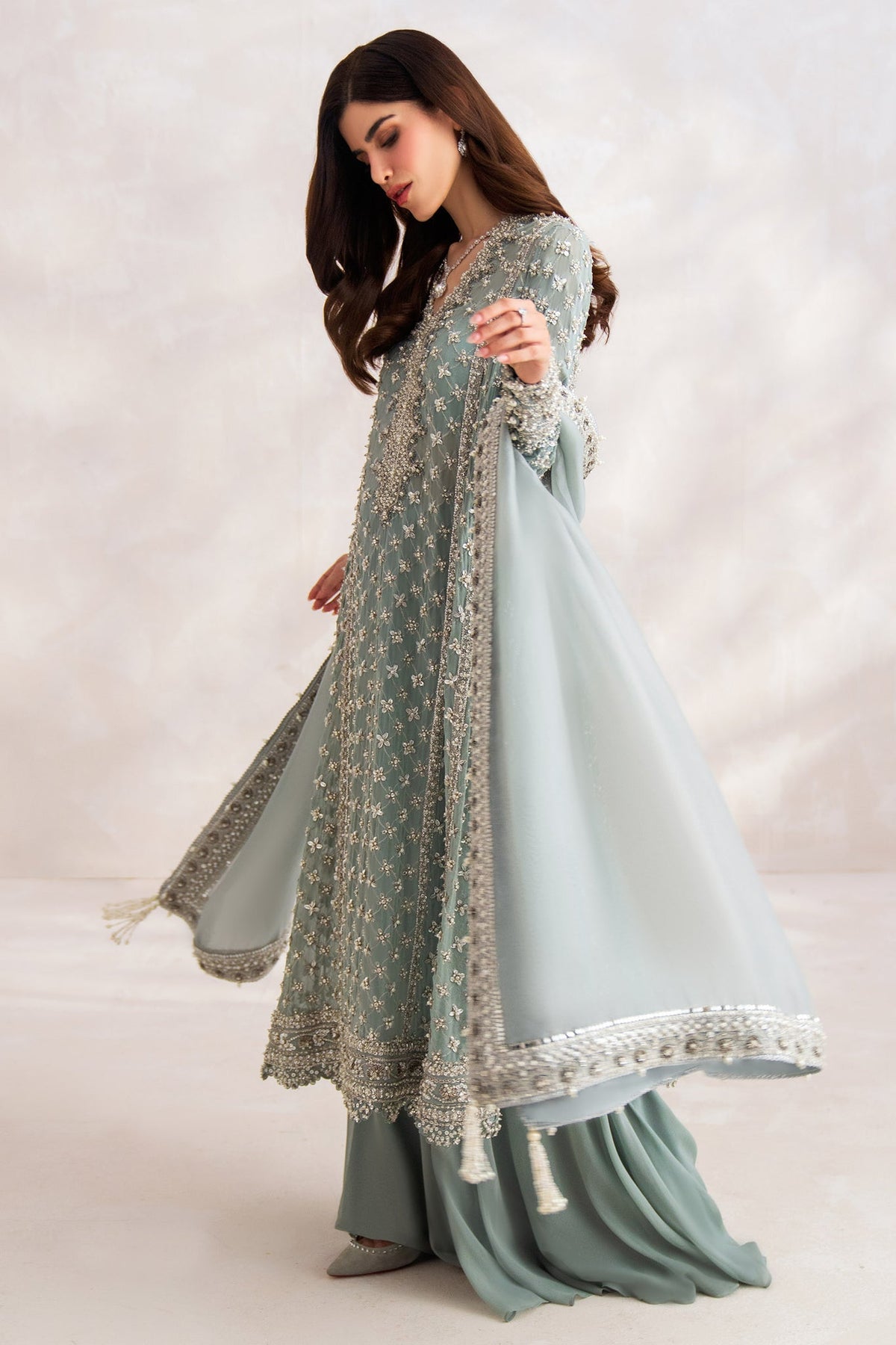 Elan | Elitarie Wedding Formals | CÃLESTINE (EP-21214) - Designer Dress with Intricate embroidery and embellishments. Shop elegent wedding dress at Maria Faisal.