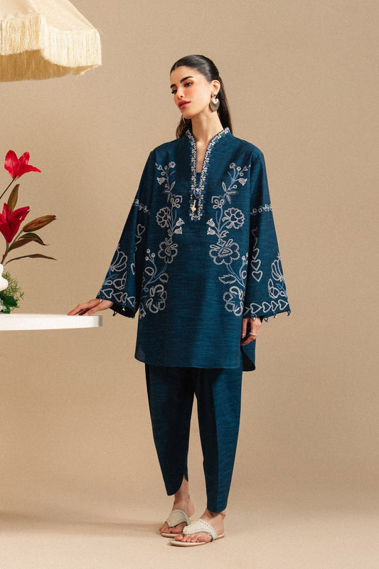 Elan | Winter Basics 25 | NEER (ERW-21571) - Casual Dress - available at Maria Faisal in UK and USA.