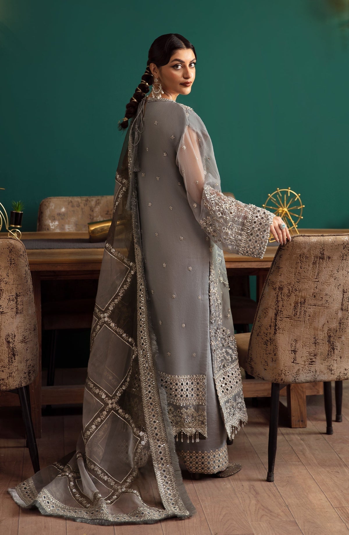 Eleshia | Zarin Wedding Formals 24 |  SHERINE - Designer Dress with Intricate embroidery and embellishments. Shop elegent wedding dress at Maria Faisal.