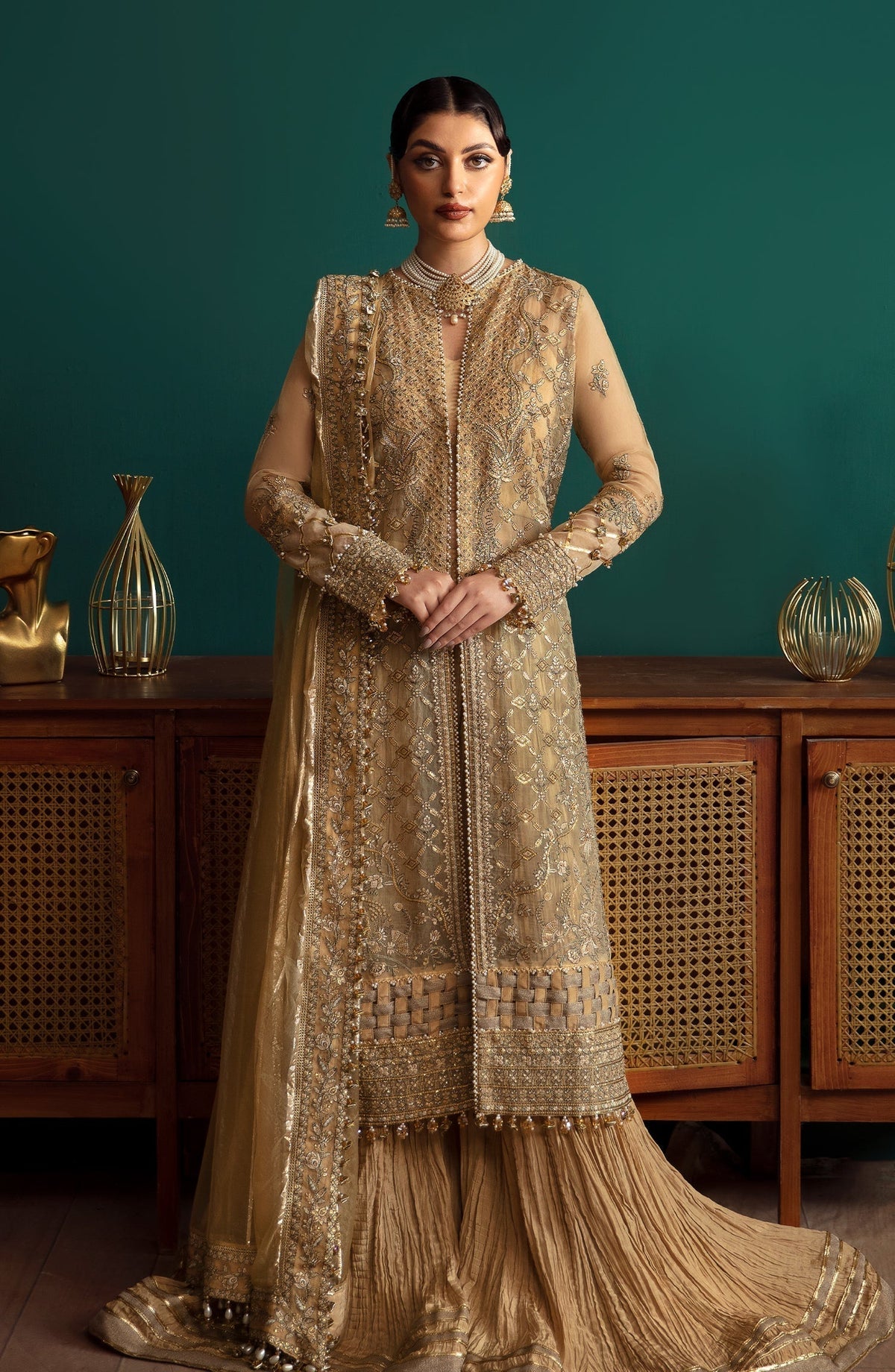 Eleshia | Zarin Wedding Formals 24 |  ELANA - Designer Dress with Intricate embroidery and embellishments. Shop elegent wedding dress at Maria Faisal.