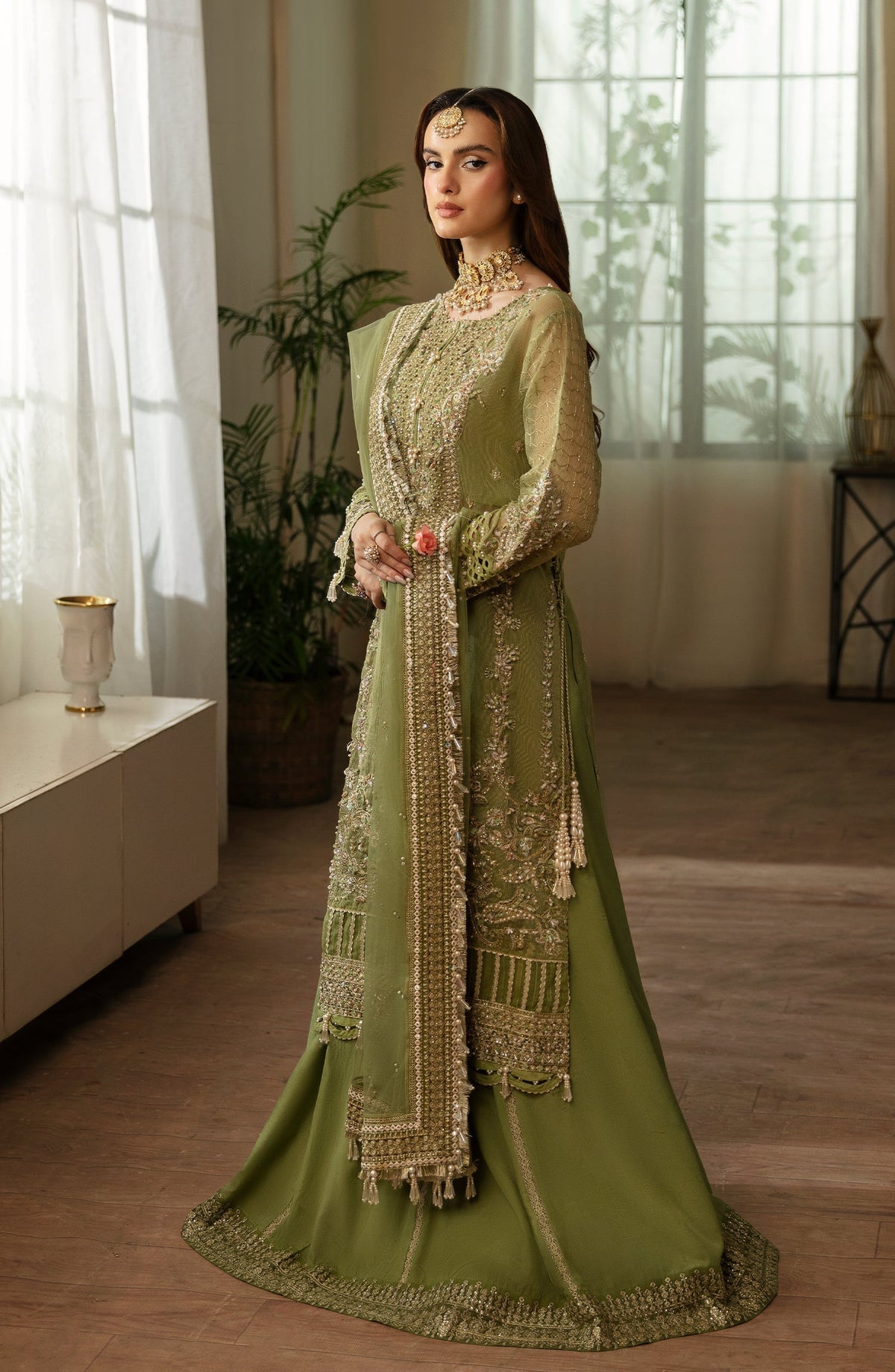 Eleshia | Zarin Wedding Formals 24 |  JASMINE - Designer Dress with Intricate embroidery and embellishments. Shop elegent wedding dress at Maria Faisal.