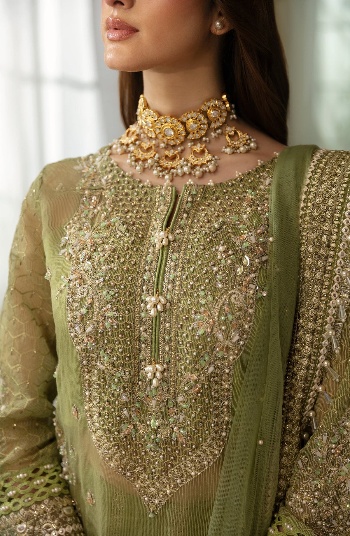 Eleshia | Zarin Wedding Formals 24 |  JASMINE - Designer Dress with Intricate embroidery and embellishments. Shop elegent wedding dress at Maria Faisal.