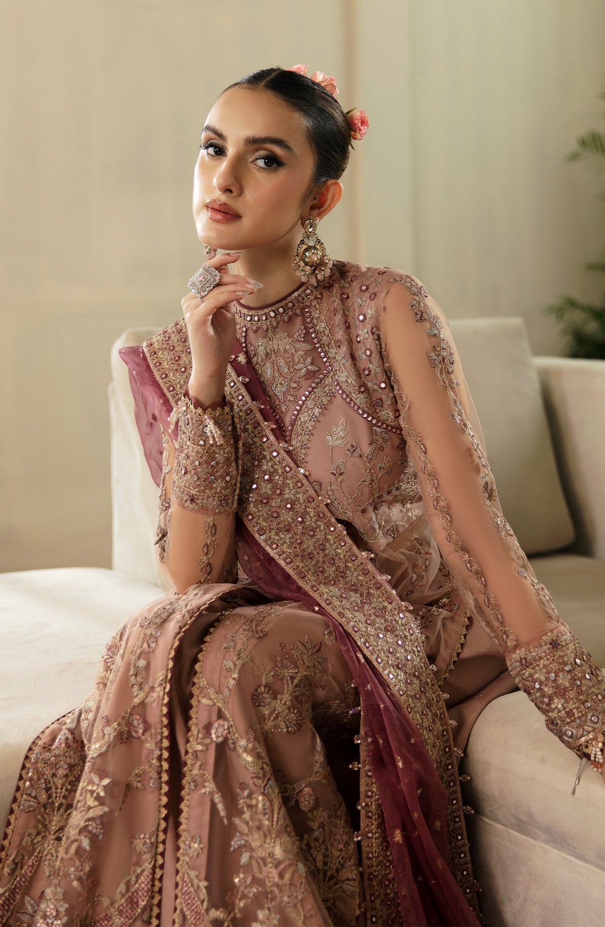 Eleshia | Zarin Wedding Formals 24 |  ROSEA - Designer Dress with Intricate embroidery and embellishments. Shop elegent wedding dress at Maria Faisal.