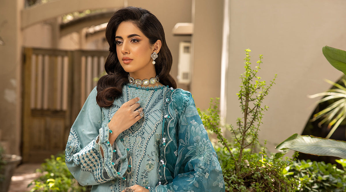 Ellena | Luxury Embroidered Collection | D25 - Maria Faisal