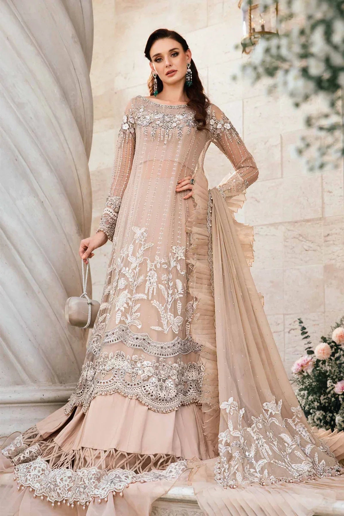 Maria B | Mbroidered Fabrics 2024 | BD-2801 - Waniyas