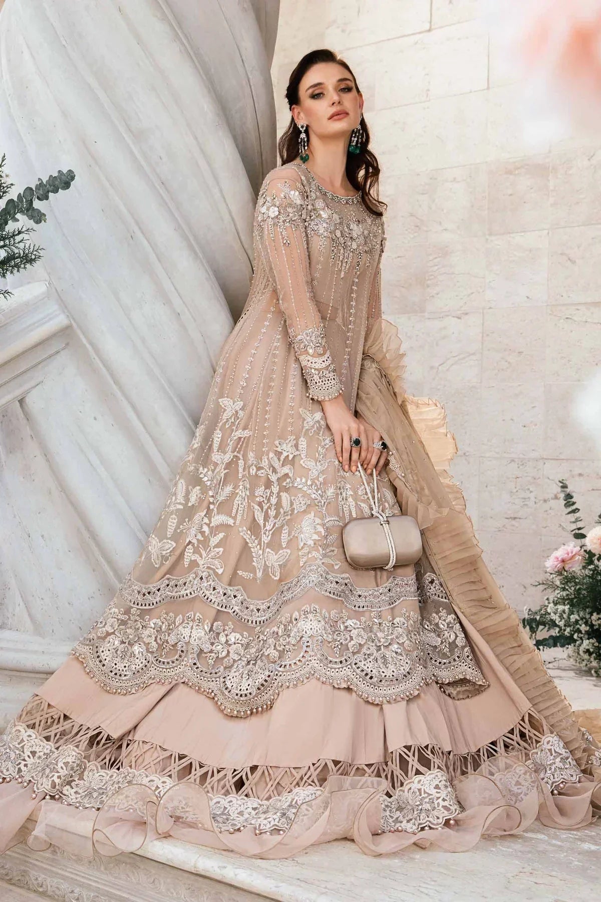 Maria B | Mbroidered Fabrics 2024 | BD-2801 - Waniyas