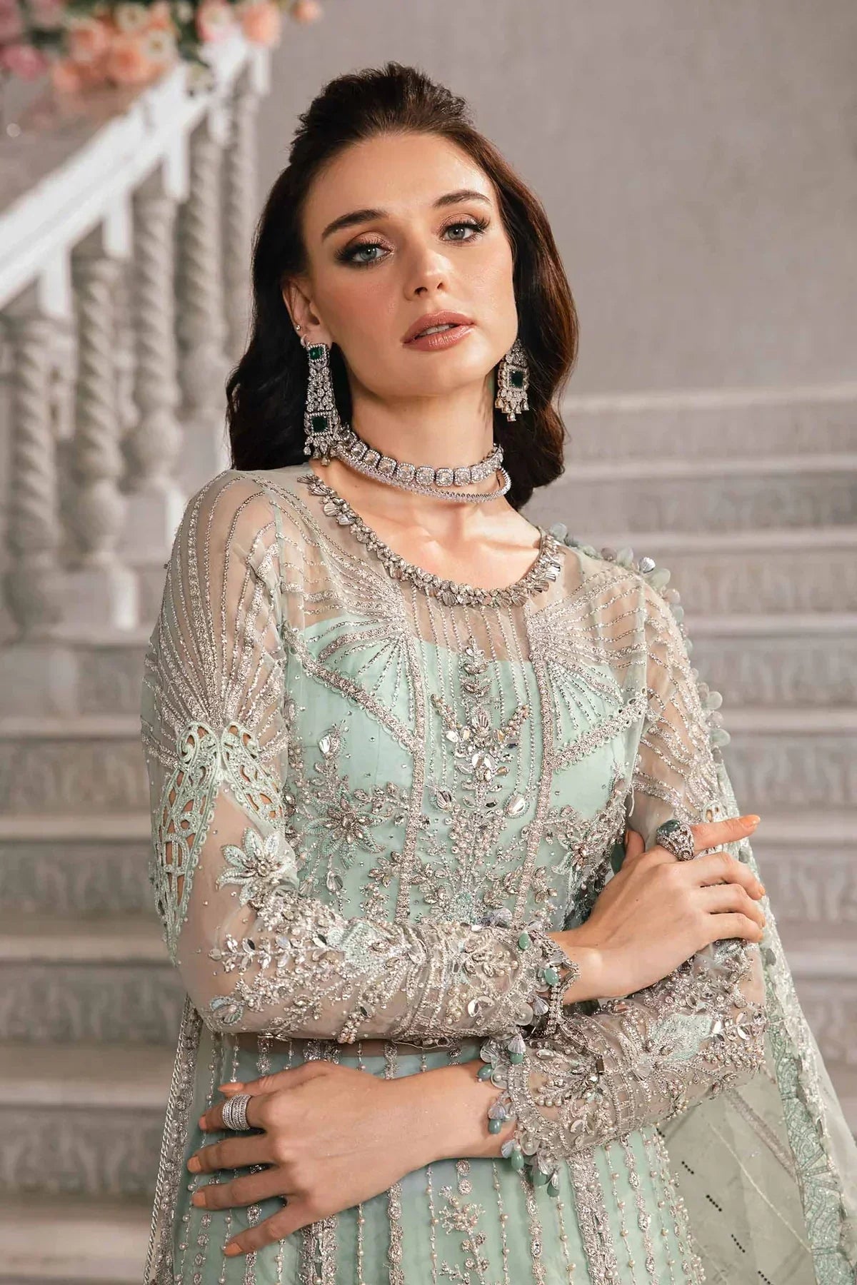 Maria B | Mbroidered Fabrics 2024 | BD-2803 - Waniyas