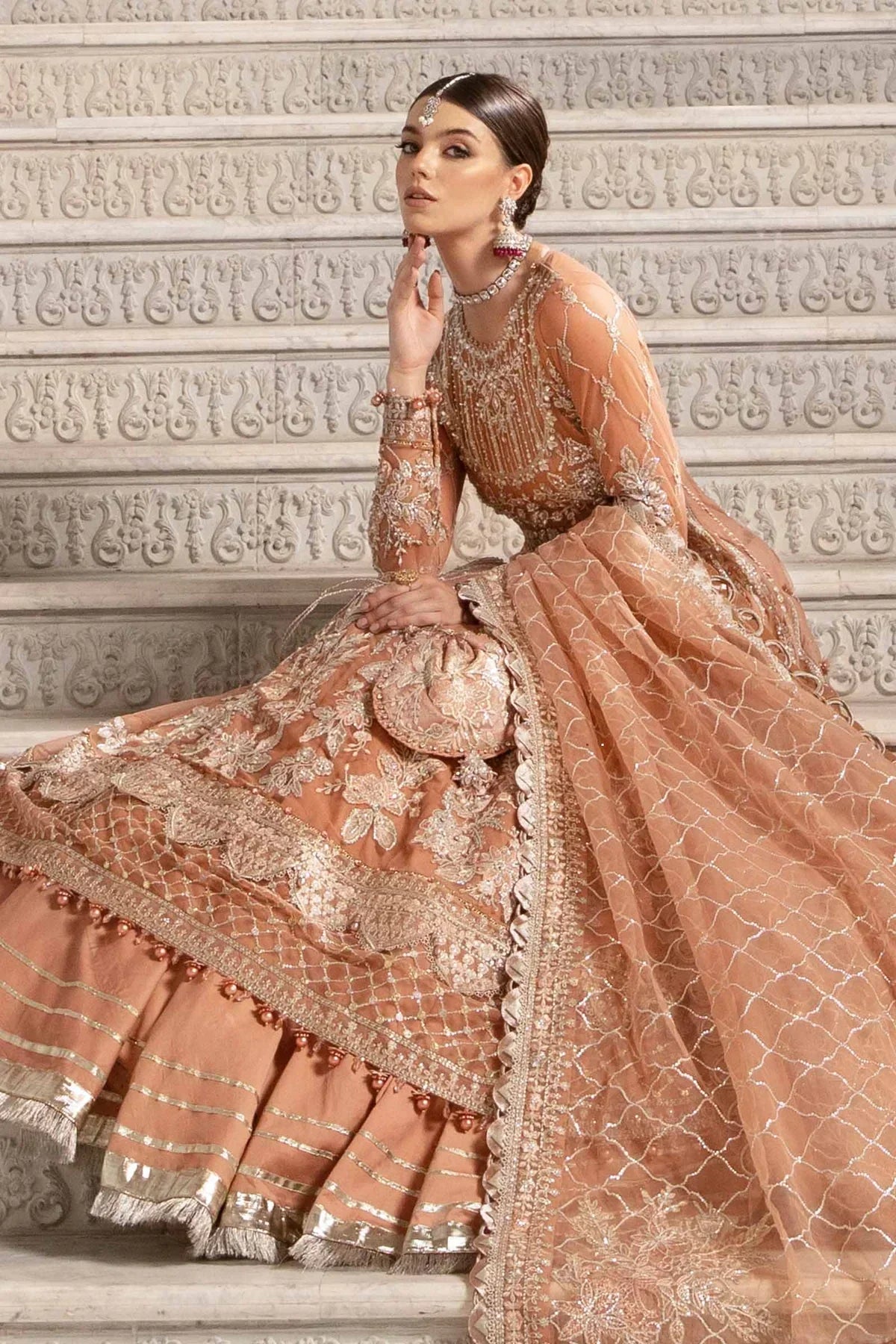 Maria B | Mbroidered Fabrics 2024 | BD-2804 - Waniyas