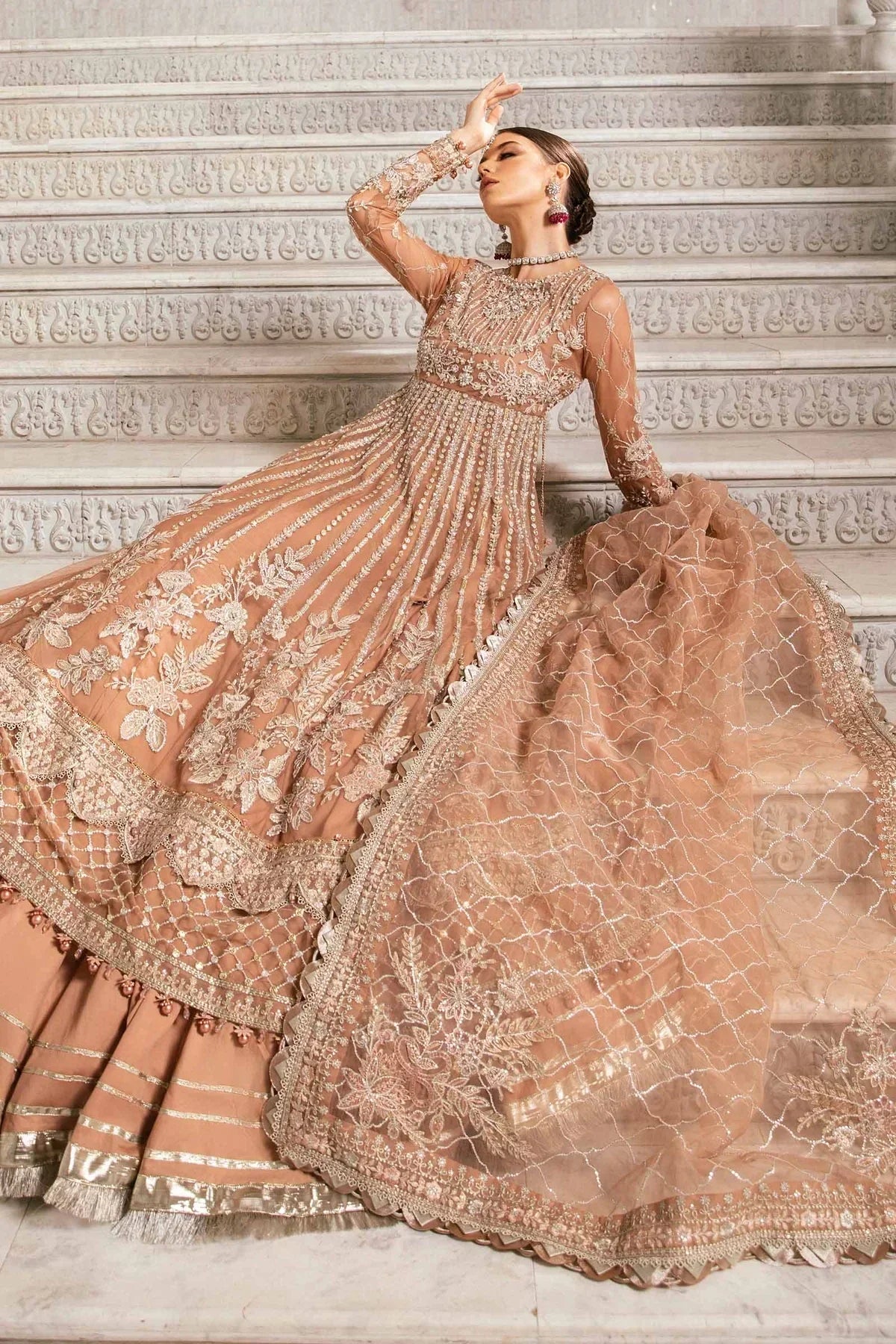 Maria B | Mbroidered Fabrics 2024 | BD-2804 - Waniyas