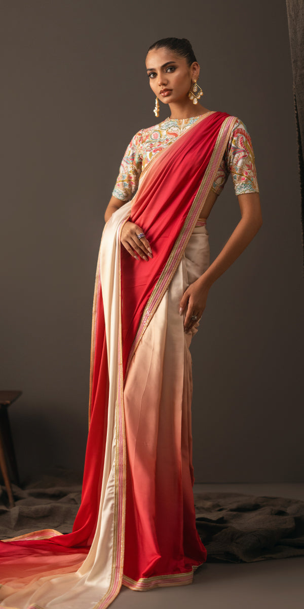 Erum Khan | Beyond Chic |  Gradient Couture - Designer Dress with Intricate embroidery and embellishments. Shop elegent wedding dress at Maria Faisal.