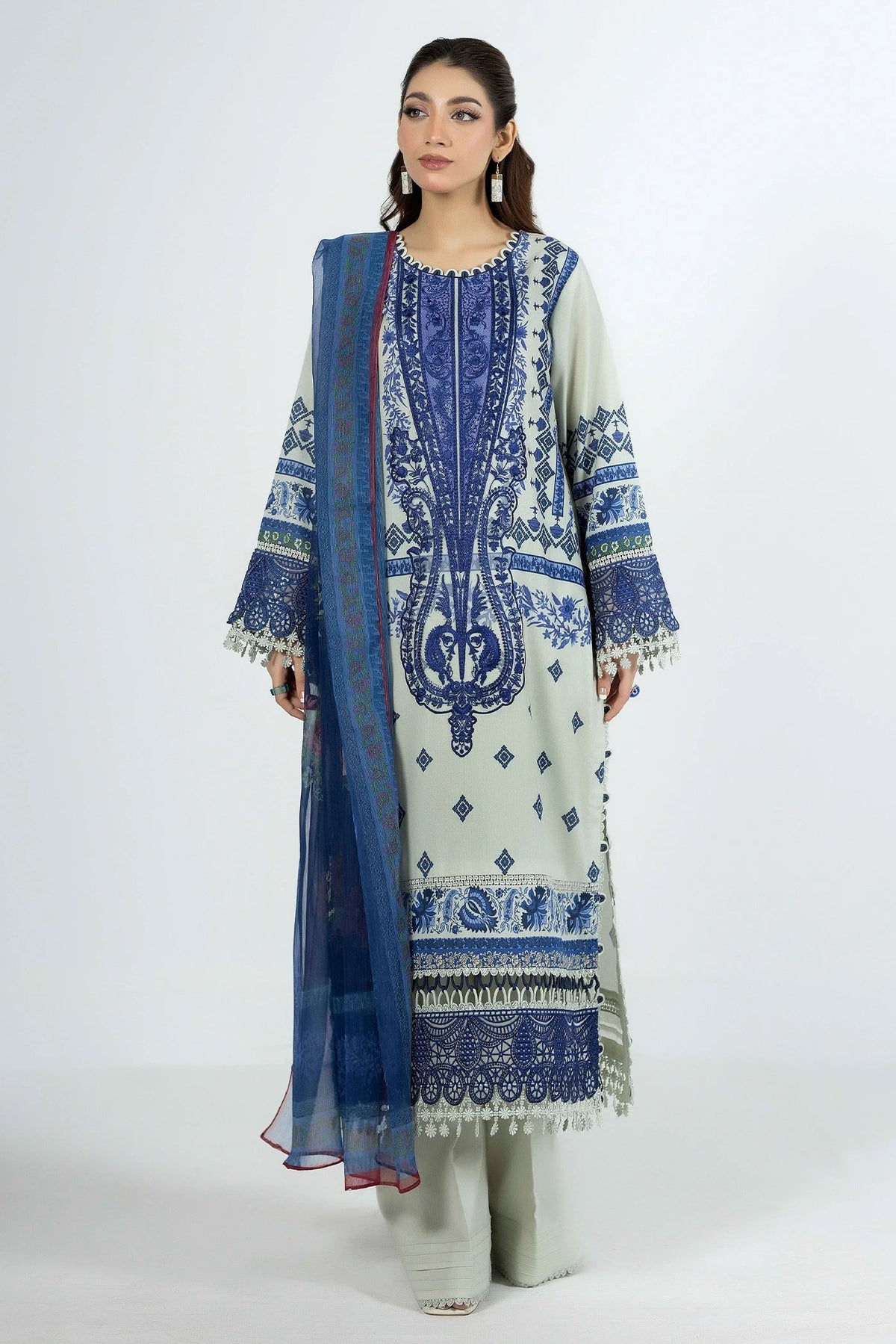 Adans Libas | Ethnic Prints | ETHNIC 1660 - Luxury Dress - available at Maria Faisal in UK and USA.