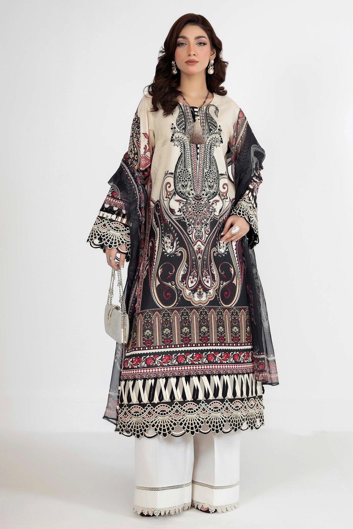 Adans Libas | Ethnic Prints | ETHNIC 1650 - Luxury Dress - available at Maria Faisal in UK and USA.