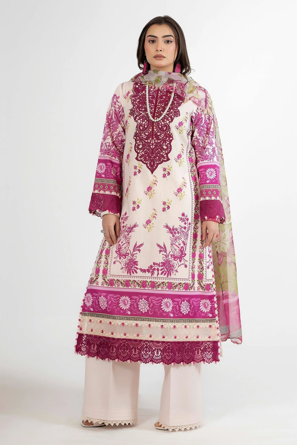 Adans Libas | Ethnic Prints | ETHNIC 1654 - Luxury Dress - available at Maria Faisal in UK and USA.