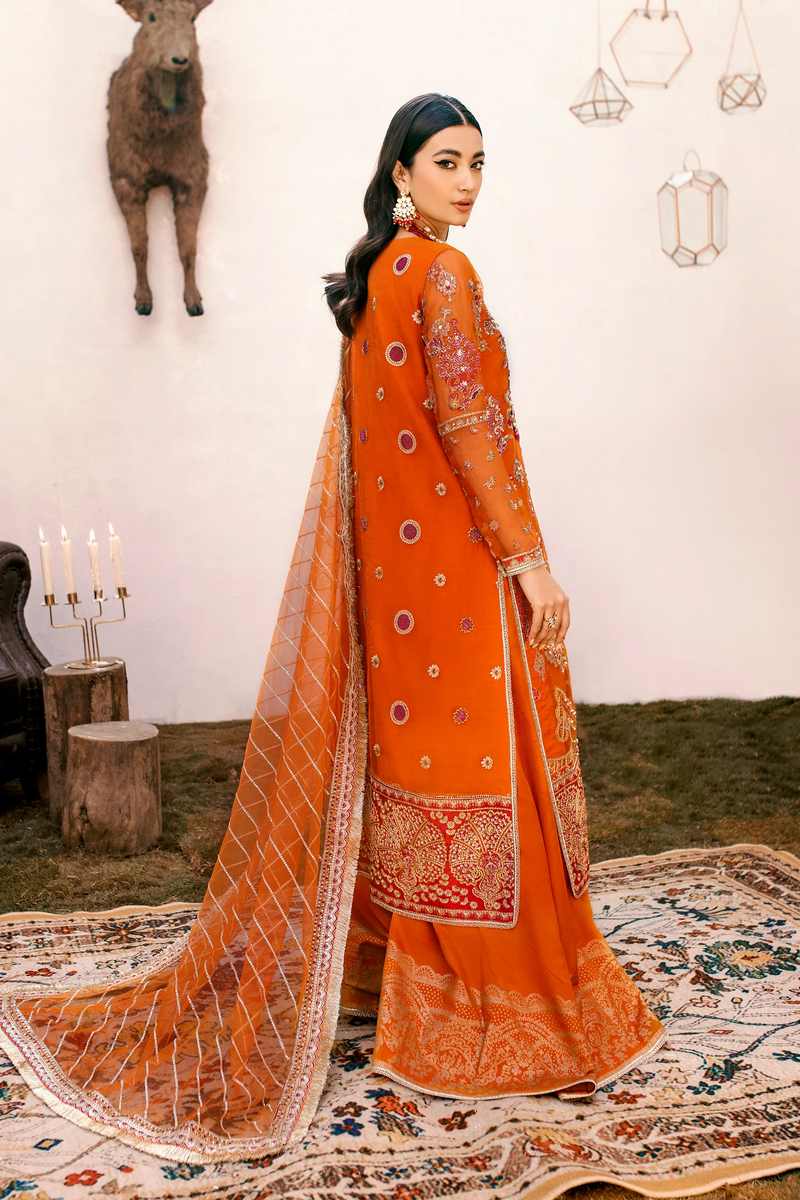 Ezra | Wedding Collection | Lara - Designer Dress with Intricate embroidery and embellishments. Shop elegent wedding dress at Maria Faisal.