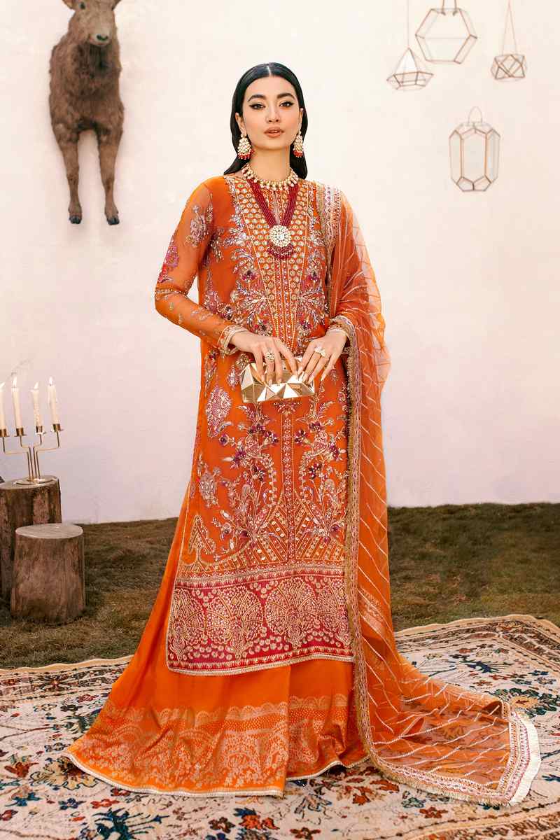Ezra | Wedding Collection | Lara - Designer Dress with Intricate embroidery and embellishments. Shop elegent wedding dress at Maria Faisal.