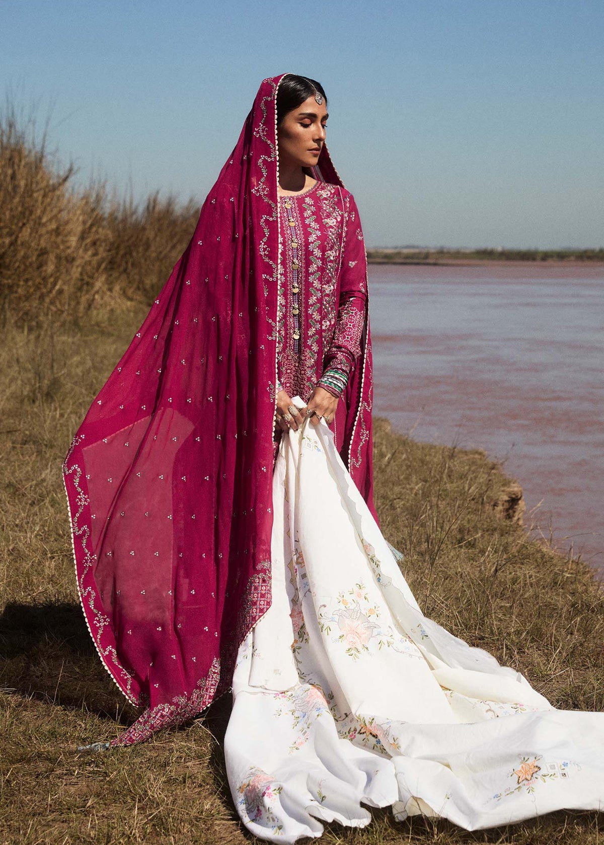 Hussain Rehar | Surkh Eid Pret’25 | Mehrunisa by Maria Faisal - Registered Vendor of : Hussain Rehar - type : Ladies Clothes - 100% original wedding dresses