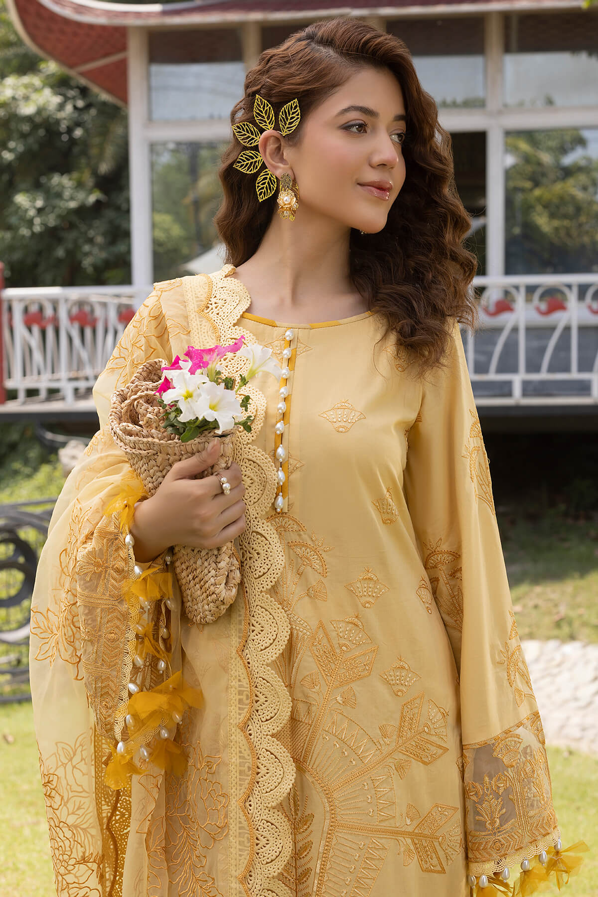 Raeesa Premium | Ferya Lawn | Noor E Fajar | Ferya | FD-01 - Ladies Clothes - Maria Faisal