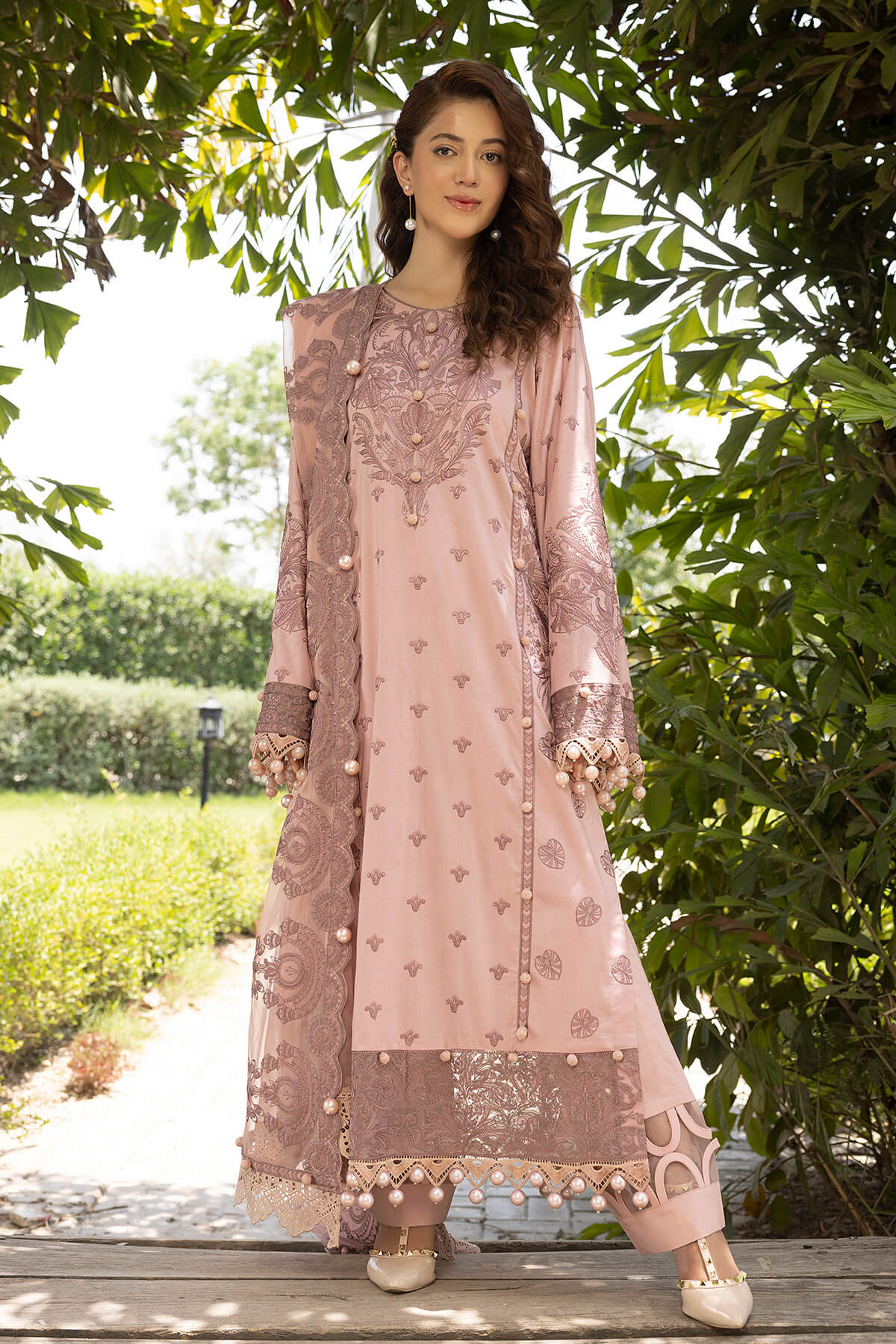 Raeesa Premium | Ferya Lawn | Noor E Fajar | Ferya | FD-02 - Ladies Clothes - Maria Faisal