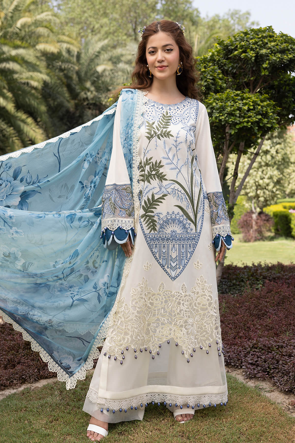 Raeesa Premium | Ferya Lawn | Noor E Fajar | Ferya | FD-05 - Ladies Clothes - Maria Faisal