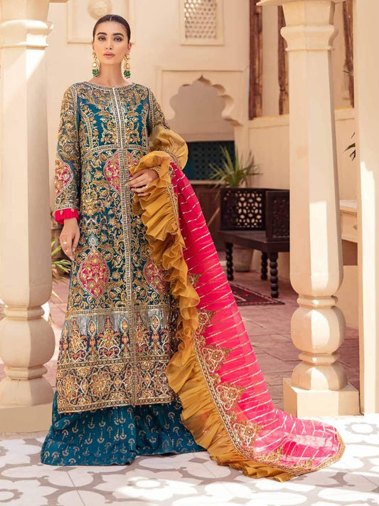 Maryum N Maria | Freesia Wedding Chiffon | FH-07 by Maria Faisal - Registered Vendor of : Maryum N Maria - type : Ladies Clothes - 100% original wedding dresses