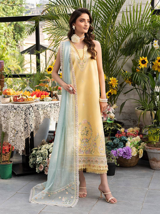 Izel | Meadow Muse Embroidered Lawn 25 | FLEURIS by Maria Faisal - Registered Vendor of : Izel - type : Ladies Clothes - 100% original wedding dresses