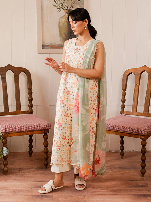 Izel | Oh Spring Lawn 25 | FLORA (B) by Maria Faisal - Registered Vendor of : Izel - type : Ladies Clothes - 100% original wedding dresses