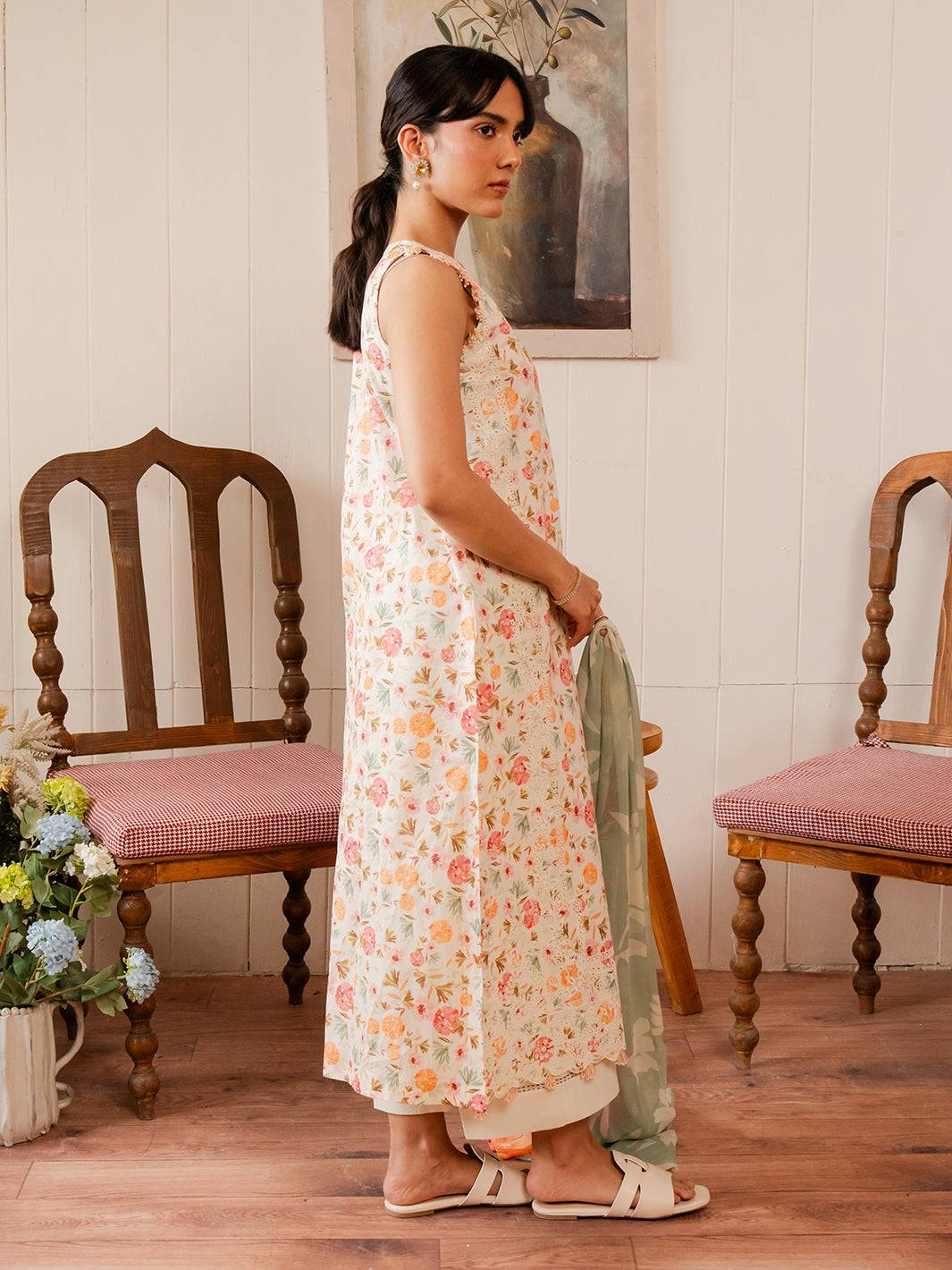 Izel | Oh Spring Lawn 25 | FLORA (B) by Maria Faisal - Registered Vendor of : Izel - type : Ladies Clothes - 100% original wedding dresses