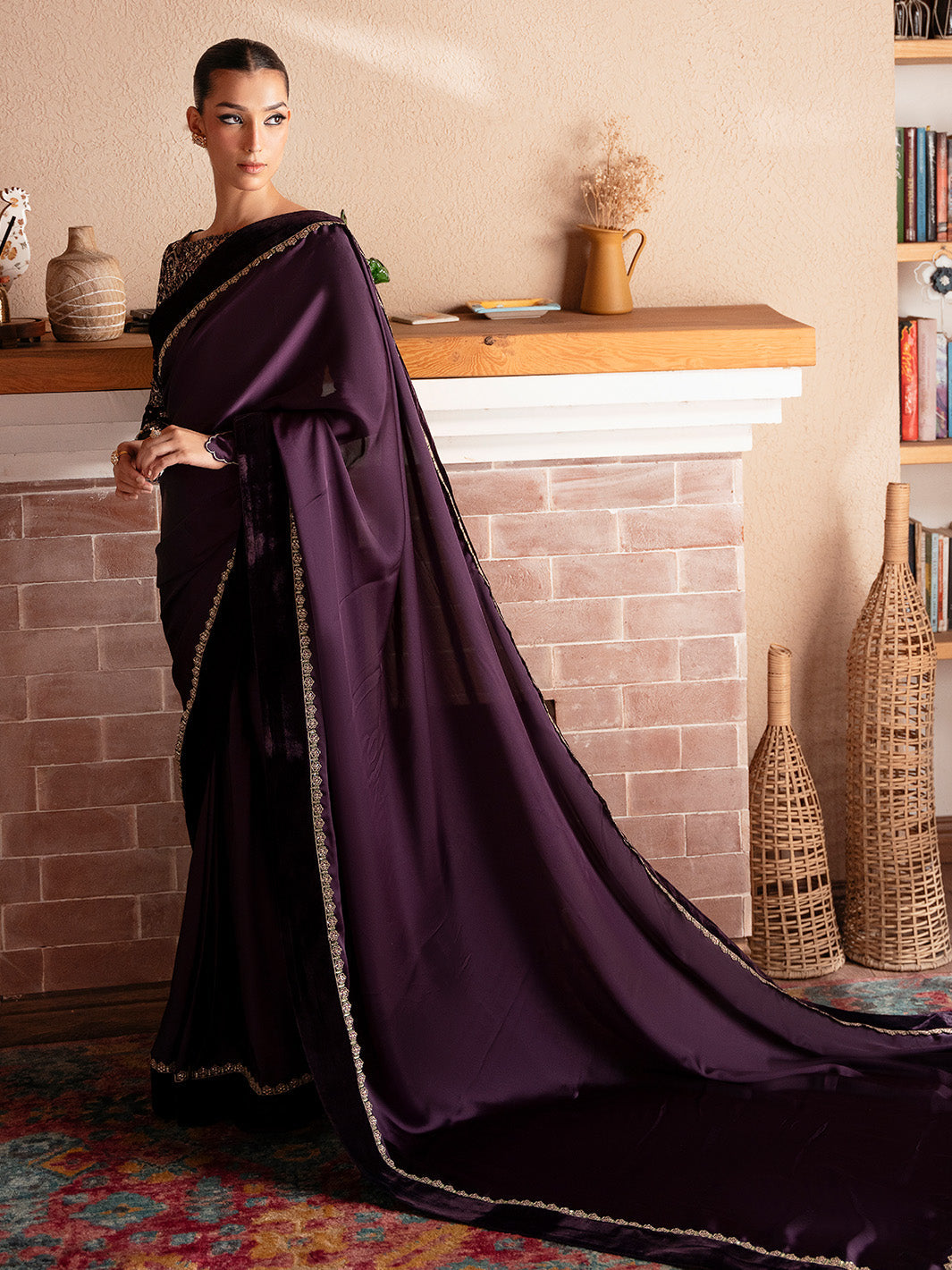Faiza Faisal | Solene Luxury Velvets | VELORA - Formal Dress - available at Maria Faisal in UK and USA.