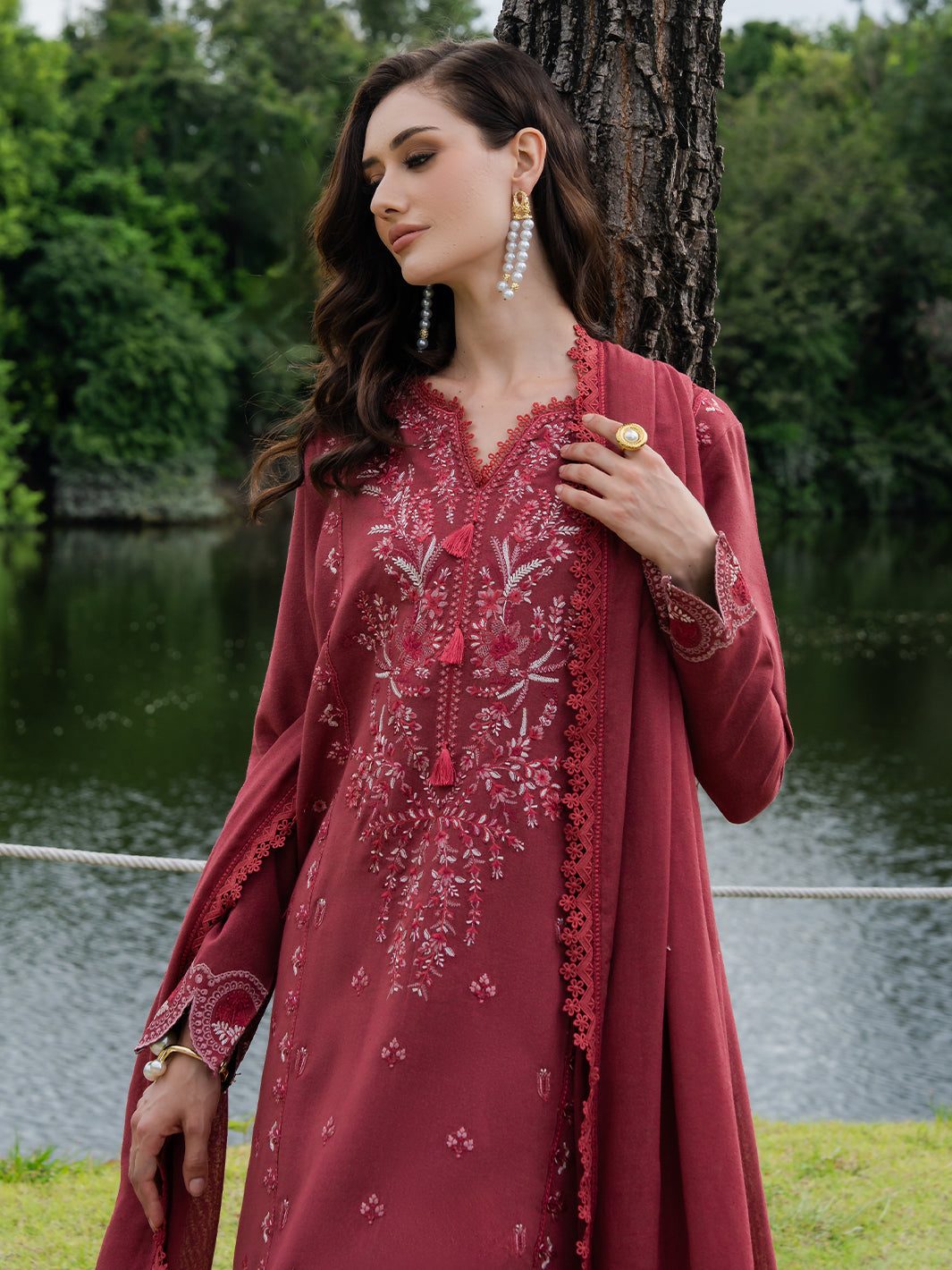 Faiza Faisal | Hoor Karandi | MAHROSE - Luxury Dress - available at Maria Faisal in UK and USA.